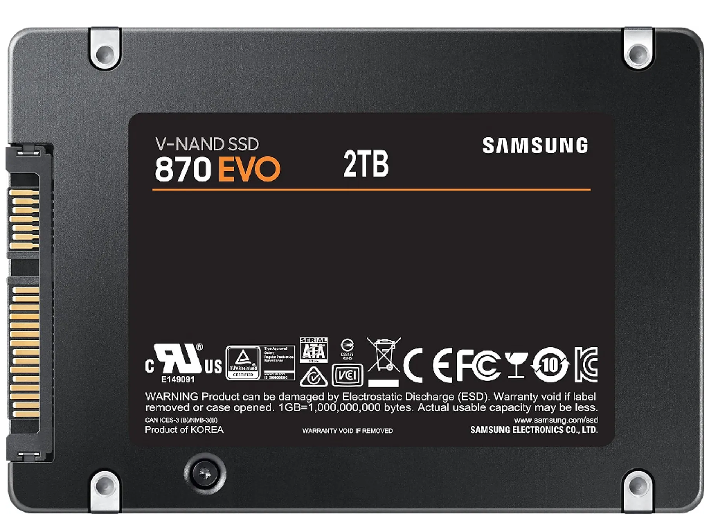 25 Sata SSD 20TB Samsung 870 Evo MZ77E2T0B RW560530MB S 98K Iops Mgx Vnand 3BIT Mlc Capacitate Stocare 2000 Gb Sistem De Stocare A Datelor 25 Tip De Memorie Flash Mlc Multilevel Cell - миниатюра 2