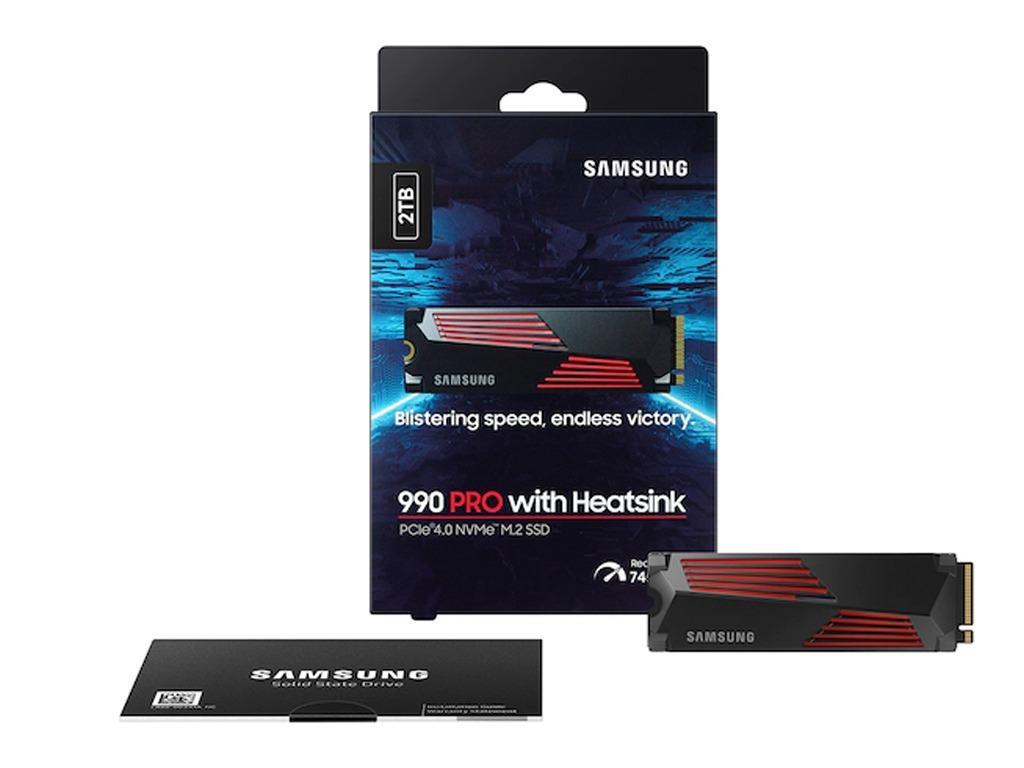 2TB SSD PCIe 4.0 x4 NVMe 2.0 M.2 Type 2280 Samsung 990 Pro W Heatsink MZV9P2T0CW Read 7450MB S Write 6900MB S Solid State Drive Intern Ssdvnutrenij Vysokoskorostnoj Nakopitel SSD - миниатюра 3