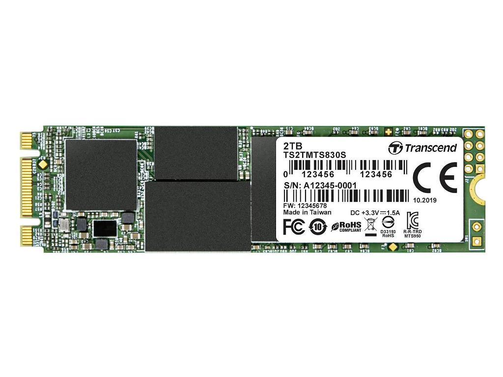 .M.2 SATA SSD 2.0TB Transcend "TS2TMTS830S" [ 80MM RW560520MB S 90K85K Iops SM2258 3DTLC