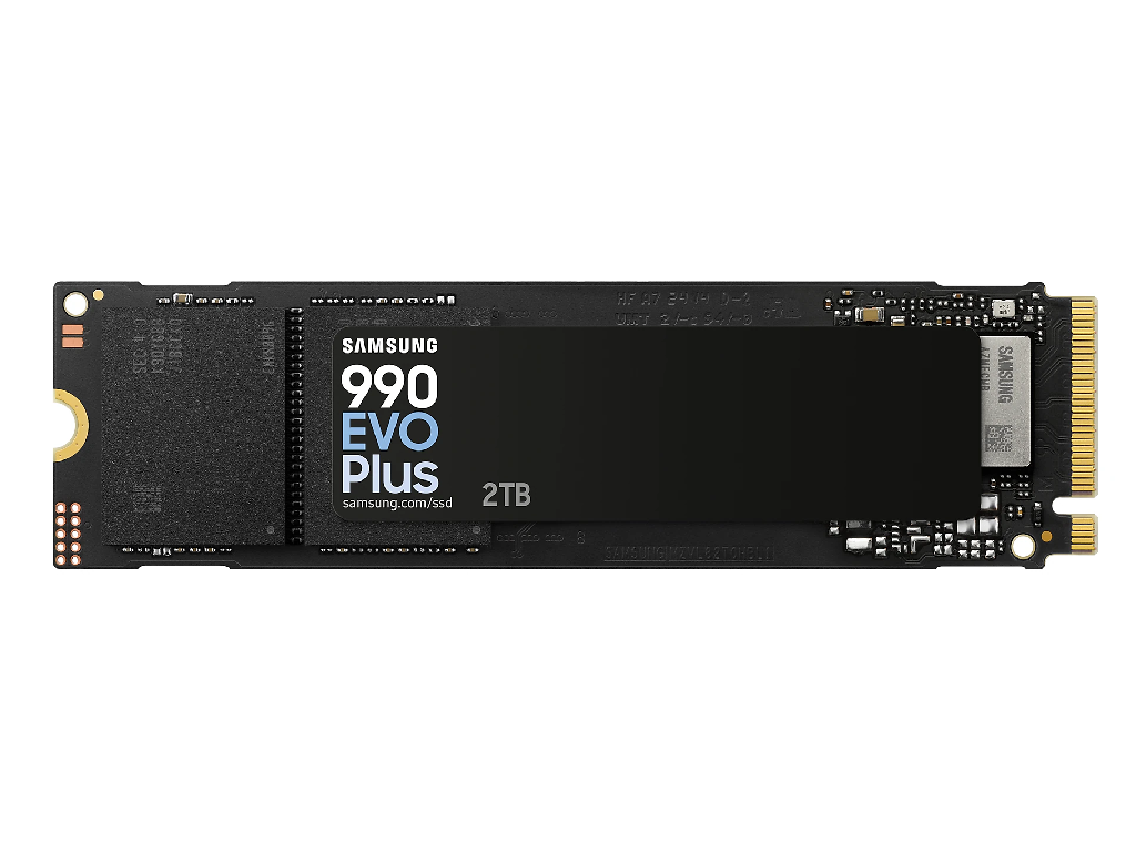 2TB SSD PCIe 4.0 x4 / 5.0 x2 NVMe 2.0 M.2 Type 2280 Sam Samsung 990 Evo Plus MZV9S2T0BW Read 7250MB S Write 6300MB S
