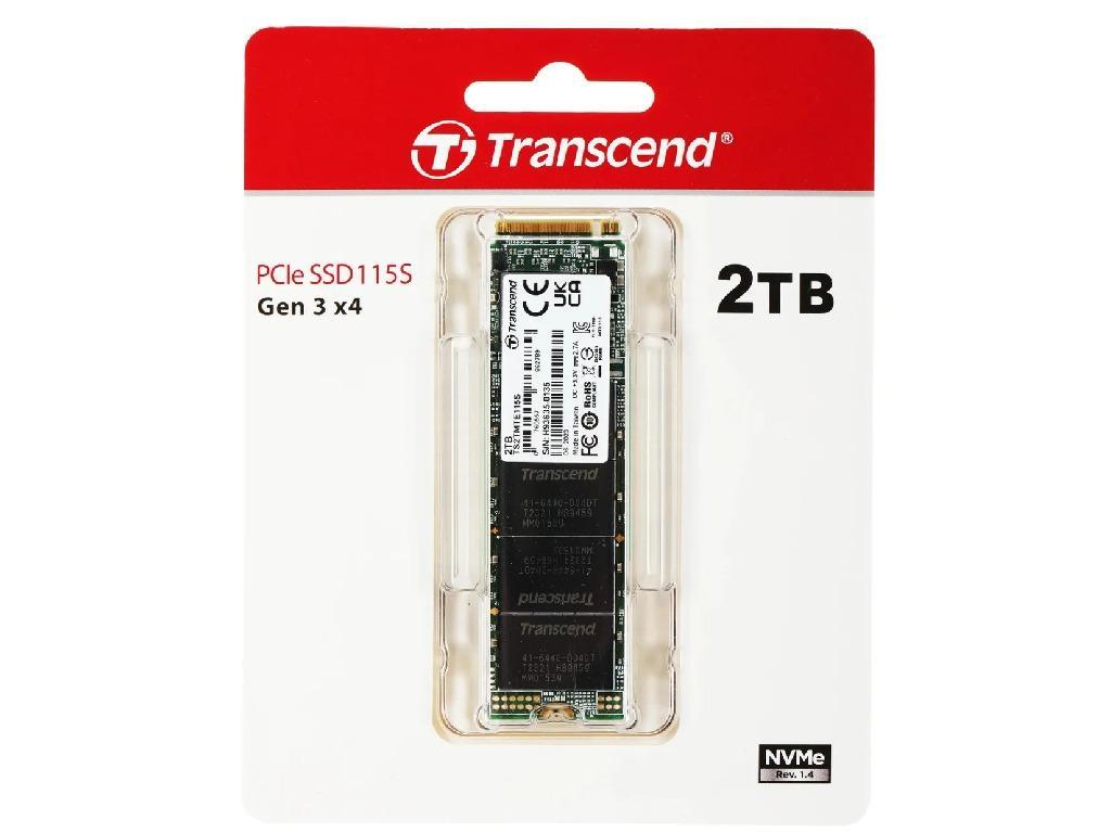 M2 Nvme SSD 20TB Transcend 115S Pcie 30 X4 Rw 32001900MB S 200250K Iops 800TB W 3DTLC Capacitate Stocare 2000 Gb Sistem De Stocare A Datelor M2 2280 INTERFA3FA SSD Nvme Pcie 30 X4 Ti - миниатюра 2