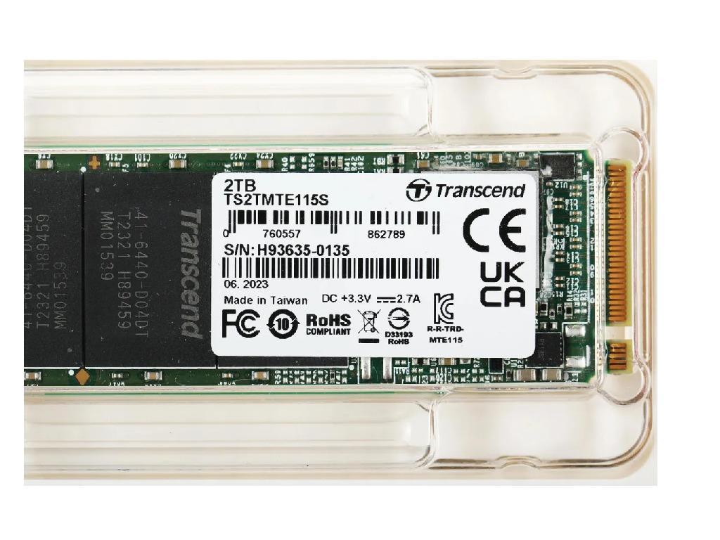 M2 Nvme SSD 20TB Transcend 115S Pcie 30 X4 Rw 32001900MB S 200250K Iops 800TB W 3DTLC Capacitate Stocare 2000 Gb Sistem De Stocare A Datelor M2 2280 INTERFA3FA SSD Nvme Pcie 30 X4 Ti - миниатюра 3