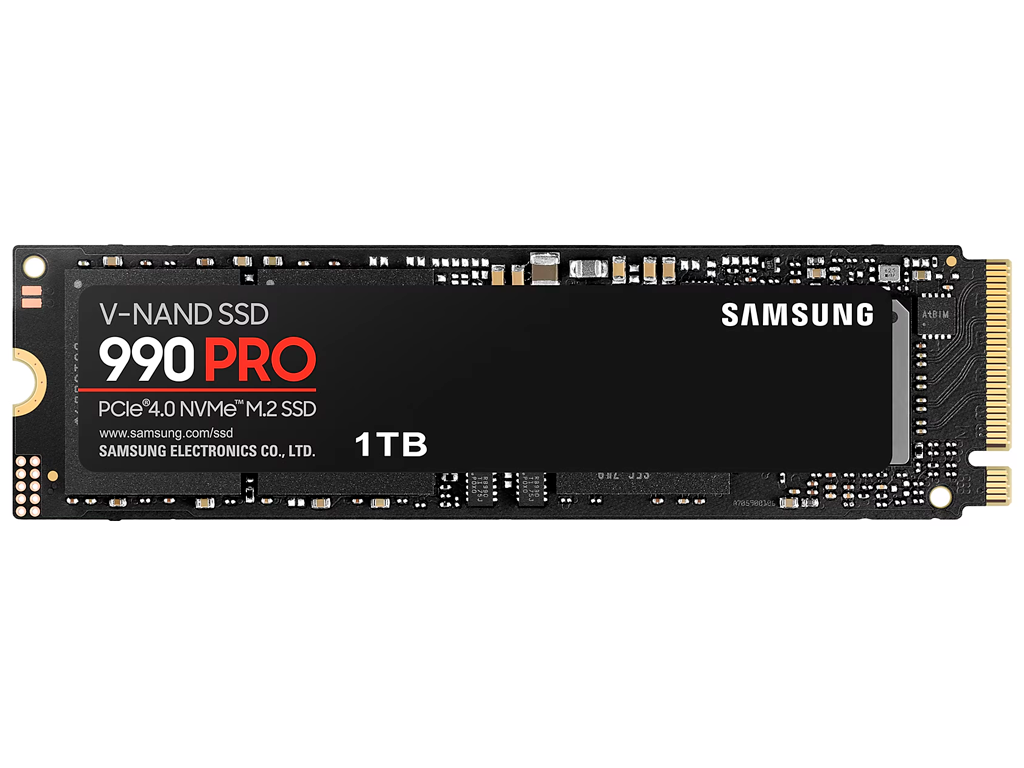 M.2 NVMe SSD 1.0TB Samsung SSD 990 PRO, PCIe4.0 x4 / N NVME20 M2 Type 2280 Form Factor Seq Read 7450 Mbs Seq Write 6900 Mbs Max Random 4K Read Write 12000001550000 Iops Samsung Inhou