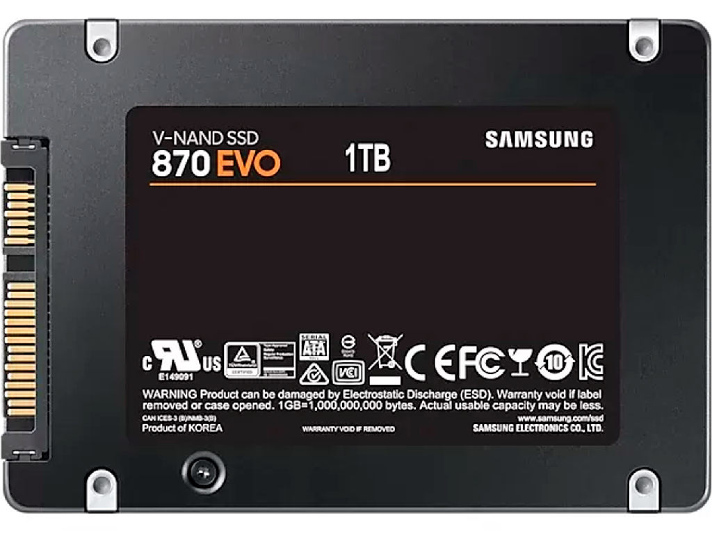 2.5" SSD 1.0TB Samsung SSD 870 EVO, SATAIII, Sequ Sequential Reads 560 Mbs Sequential Writes 530 Mbs Max Random 4K Read 98000 Iops Write 88000 Iops Thickness 7MM 1GB LPDDR4 Cache Samsung - миниатюра 3