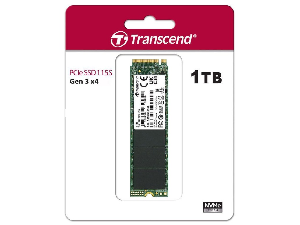 M2 Nvme SSD 10TB Transcend 115S Pcie 30 X4 Rw 32002000MB S 250170K Iops 400TB W 3DTLC Capacitate Stocare 1000 Gb Sistem De Stocare A Datelor M2 2280 INTERFA3FA SSD Nvme Pcie 30 X4 Ti - миниатюра 2