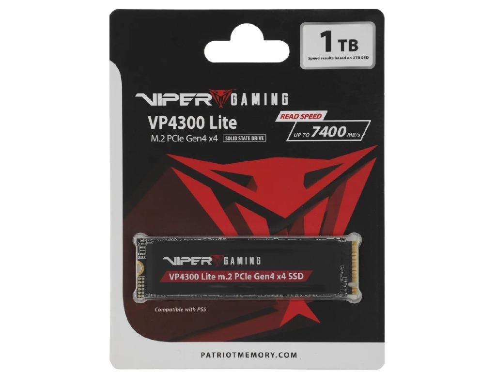 M.2 NVMe SSD 1.0TB VIPER (by Patriot) VP4300, w/ 2x Hea Heatspreaders Interface PCIE40 X4 Nvme 13 M2 Type 2280 Form Factor Seq Read 7400 Mbs Write 5500 Mbs Random Read 800K Iops Write 800K Io - миниатюра 2