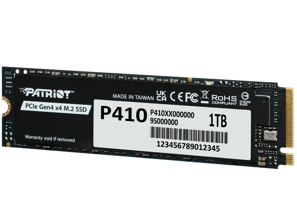 M.2 NVMe SSD 1.0TB Patriot P410, w/Graphene Heatshield, Inte - - миниатюра 2