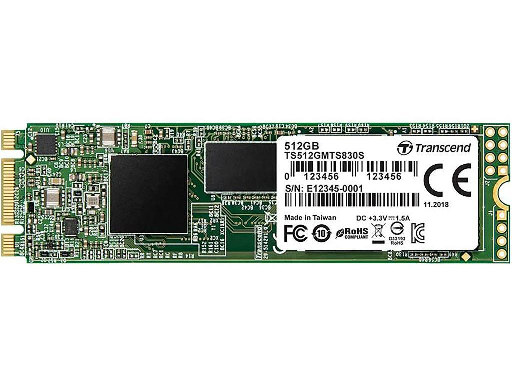 M.2 SATA SSD 512GB Transcend "TS512GMTS830S" 80MM RW560510MB S 85K85K Iops SM2258 3DTLC