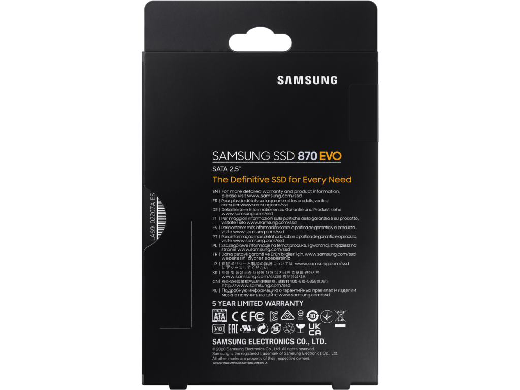 2.5" SSD 500GB Samsung SSD 870 EVO, SATAIII, Sequ Sequential Reads 560 Mbs Sequential Writes 530 Mbs Max Random 4K Read 98000 Iops Write 88000 Iops 7MM 512MB Cache Samsung Mkx Controller - миниатюра 7