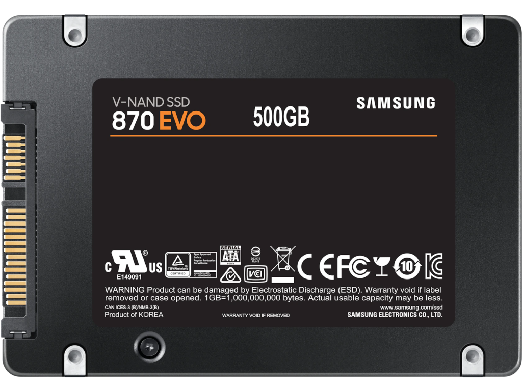 2.5" SSD 500GB Samsung SSD 870 EVO, SATAIII, Sequ Sequential Reads 560 Mbs Sequential Writes 530 Mbs Max Random 4K Read 98000 Iops Write 88000 Iops 7MM 512MB Cache Samsung Mkx Controller - миниатюра 2