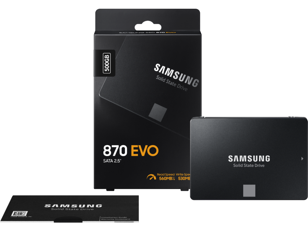2.5" SSD 500GB Samsung SSD 870 EVO, SATAIII, Sequ Sequential Reads 560 Mbs Sequential Writes 530 Mbs Max Random 4K Read 98000 Iops Write 88000 Iops 7MM 512MB Cache Samsung Mkx Controller - миниатюра 9