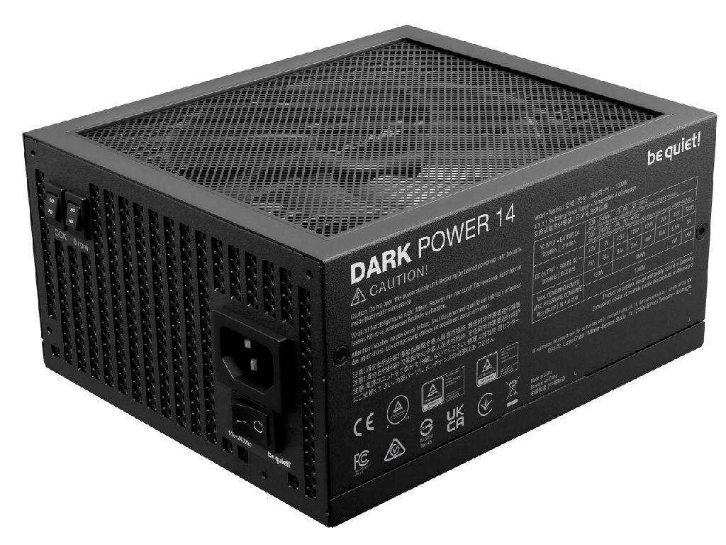 Power Supply ATX 1000W be quiet! DARK POWER 14, 80+ Tit Titanium 135MMACTIVEPFC Full Bridge Sr Llc Dcdc Atx 31 Full Modular Black - миниатюра 2