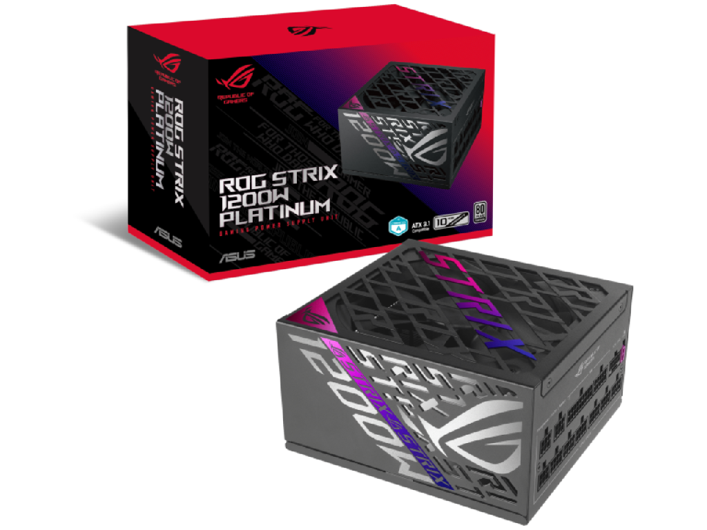 1200W ATX Power supply ASUS ROG-STRIX-1200P-GAMING, 1200W, 80 Plus Platinum, ATX 3.1, PCI-E Gen 5 Cable, ROG heatsinks, 135mm Axial-tech fan, dual ball fan bearings, 0dB technology, fully modular cables (sursa de alimentare/блок питания)