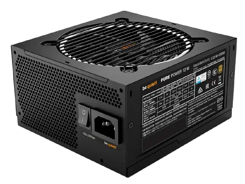 Power Supply ATX 1200W be quiet! PURE POWER 12 M, 80+ G Gold ATX30 Llcsrdcdc Full Modular - миниатюра 3