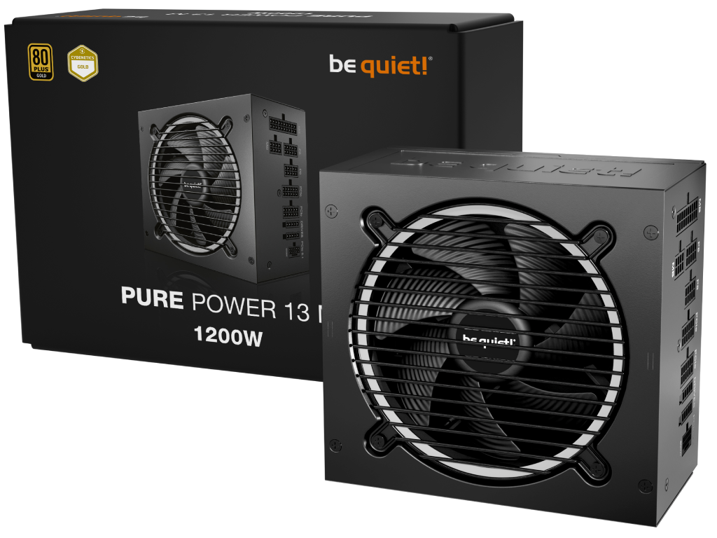 Power Supply ATX 1200W be quiet! PURE POWER 13 M, 80+ G Gold 120MMACTIVEPFC Srllcdcdc Atx 31 Full Modular Black - миниатюра 2