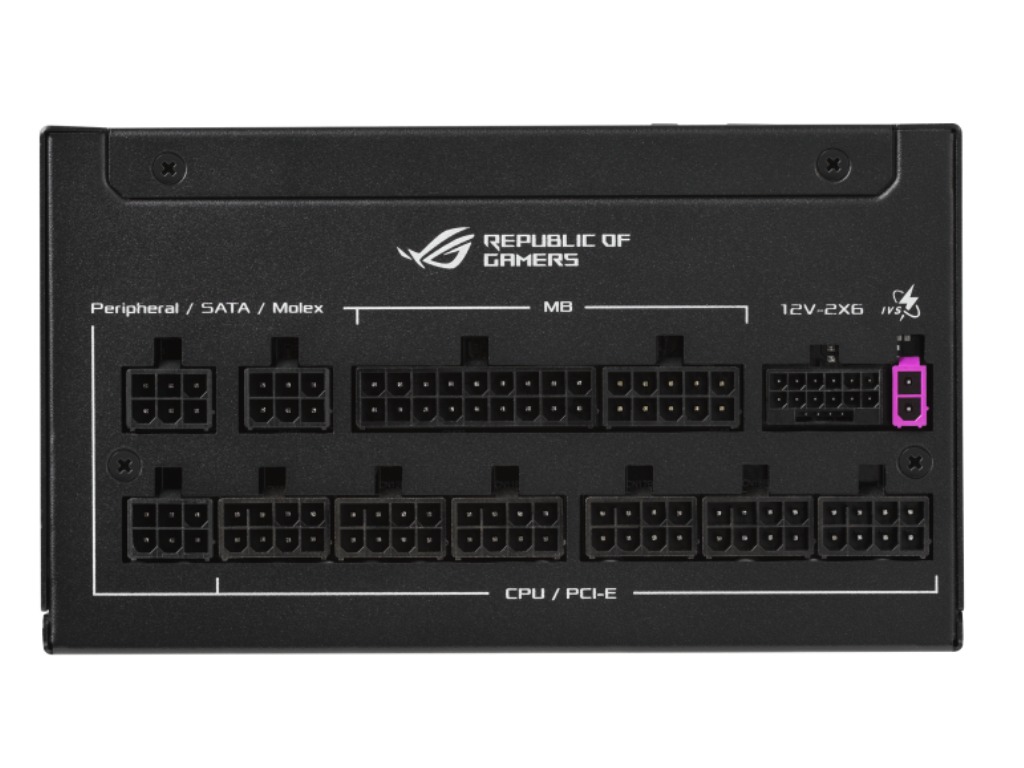 PSU ASUS ROG STRIX 1000P, 1000W, ATX12V V3.1, 80 PLUS® Platinum, Full Modular, Gan Mosfet, Intelligent Voltage Stabilizer, 0db Technology, Dual-ball 120mm Fan with PWM, +12V (83.3A), 20+4 Pin, 2xCPU(4+4Pin), 6x SATA, 4xPCI-E(6+2pin), 3x Peripheral, 1x 16-pin PCIe, Black - миниатюра 7