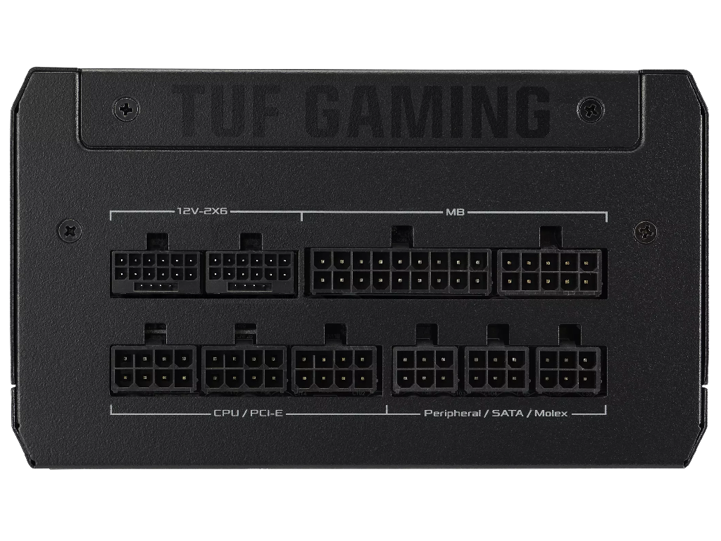 PSU ASUS TUF GAMING 1200G, 1200W, ATX12V V3.1, 80 PLUS® Gold, Full Modular, Protective PCB coating, Military-grade comp, 0db Technology, Dual-ball 120mm Axial-tech Fan with PWM, +12V (99A), 20+4 Pin, 2xCPU(4+4Pin), 5x SATA, 3xPCI-E(6+2pin), 4x Peripheral, 2x 16-pin PCIe, Black - миниатюра 4