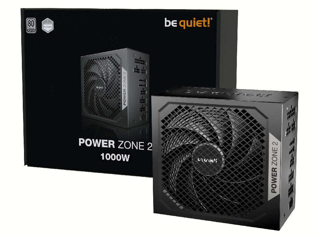 Power Supply ATX 1000W be quiet! POWER ZONE 2, 80+ Plat Platinum 140MMACTIVEPFC Srllcdcdc Atx 31 90 12V2X6 Fanlessmode Full Modular Black Model Power Zone 2 1000W Continuous Powerw 10 - миниатюра 4