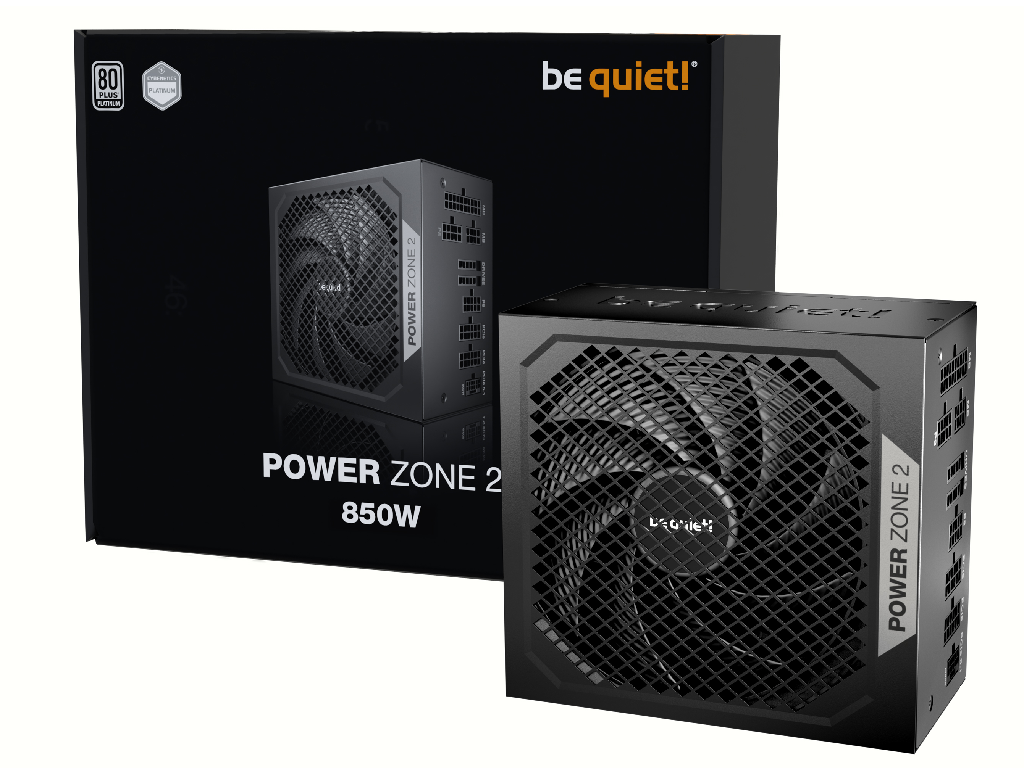 Power Supply ATX 850W be quiet! POWER ZONE 2, 80+ Plati Platinum 140MMACTIVEPFC Srllcdcdc Atx 31 90 12V2X6 Fanlessmode Full Modular Black Model Power Zone 2 850W Continuous Powerw 850 - миниатюра 4