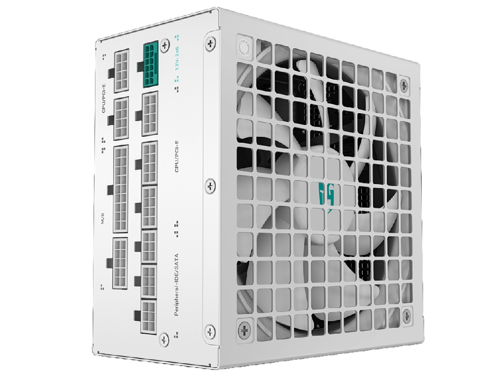 PSU GamerStorm ”PN1000M WH”, 1000W, ATX12V V3.1/ PCI-E5.1, 80 PLUS® Gold, Full Modular, Active PFC + Half Bridge SRC LLC + DC to DC, 135mm FDB Fan with PWM, +12V (83.3A), 20+4 Pin, 2xCPU(4+4Pin), 3xPCI-E(6+2pin), 8x SATA, 2x IDE, 1x 12V-2x6(16pin), ErP 2014, OPP/OVP/SCP/OTP/OCP/UVP/SIP/NLO, White - миниатюра 4