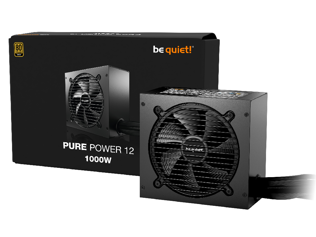 Power Supply ATX 1000W be quiet! PURE POWER 12, 80+ Gol Gold 120MMACTIVEPFC Srllcdcdc Atx 31 Full Modular Black Versiunea Atx Atx 12V 31 Putere 1000 W Tensiune De Intrare 100240 Vac Dimensiu - миниатюра 3