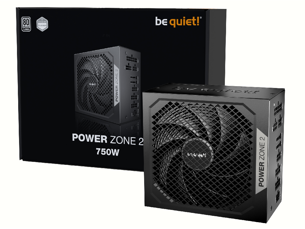 Power Supply ATX 750W be quiet! POWER ZONE 2, 80+ Plati Platinum 140MMACTIVEPFC Srllcdcdc Atx 31 90 12V2X6 Fanlessmode Full Modular Black Model Power Zone 2 750W Continuous Powerw 750 - миниатюра 4