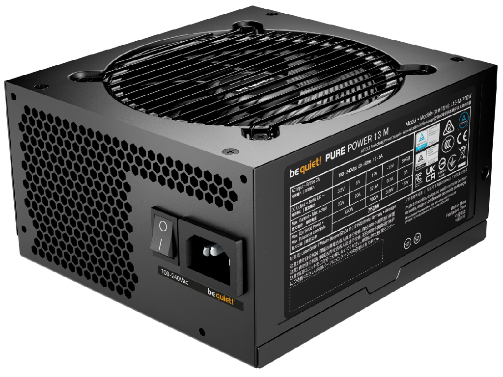 Power Supply ATX 750W be quiet! PURE POWER 13 M, 80+ Go Gold 120MMACTIVEPFC Srllcdcdc Atx 31 Full Modular Black Versiunea Atx Atx 12V 31 Putere 750 W Corectia Factorului De Putere Active Pfc - миниатюра 3