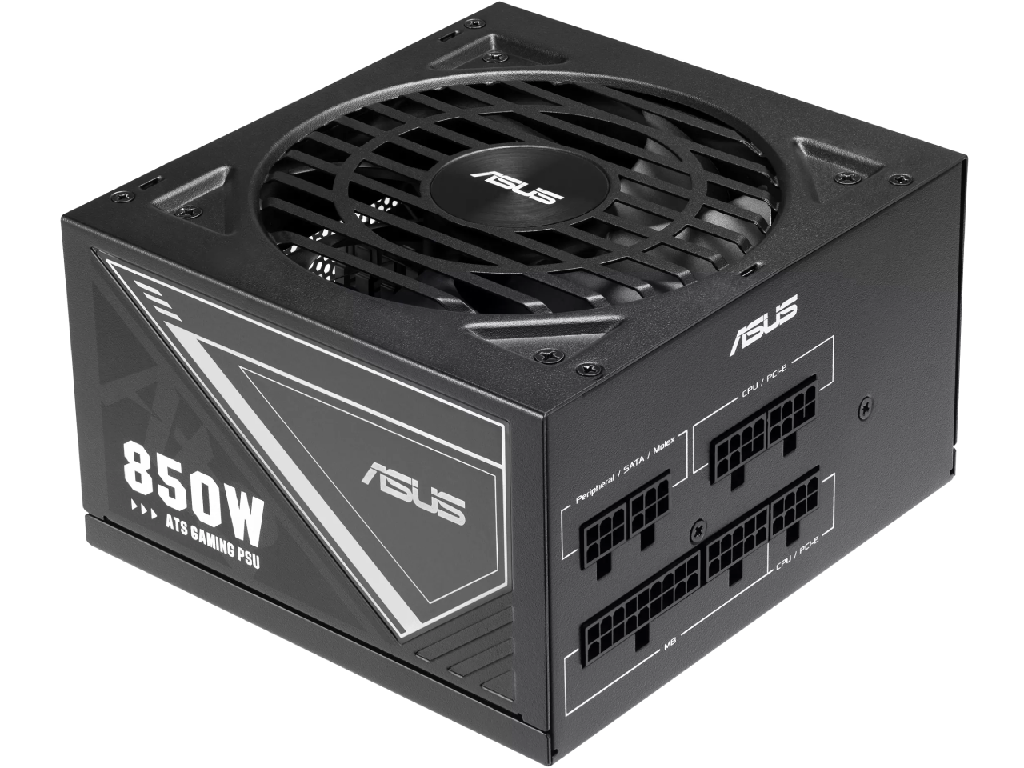 850W ATX Power supply ASUS 850W-ATS GOLD, 850W, 80 PLUS GOLD, ATX 12V 3.0, EPS12V, Active PFC, Dual ball fan bearings, PCI-E Gen 5 cable, fully modular cables (sursa de alimentare/блок питания)