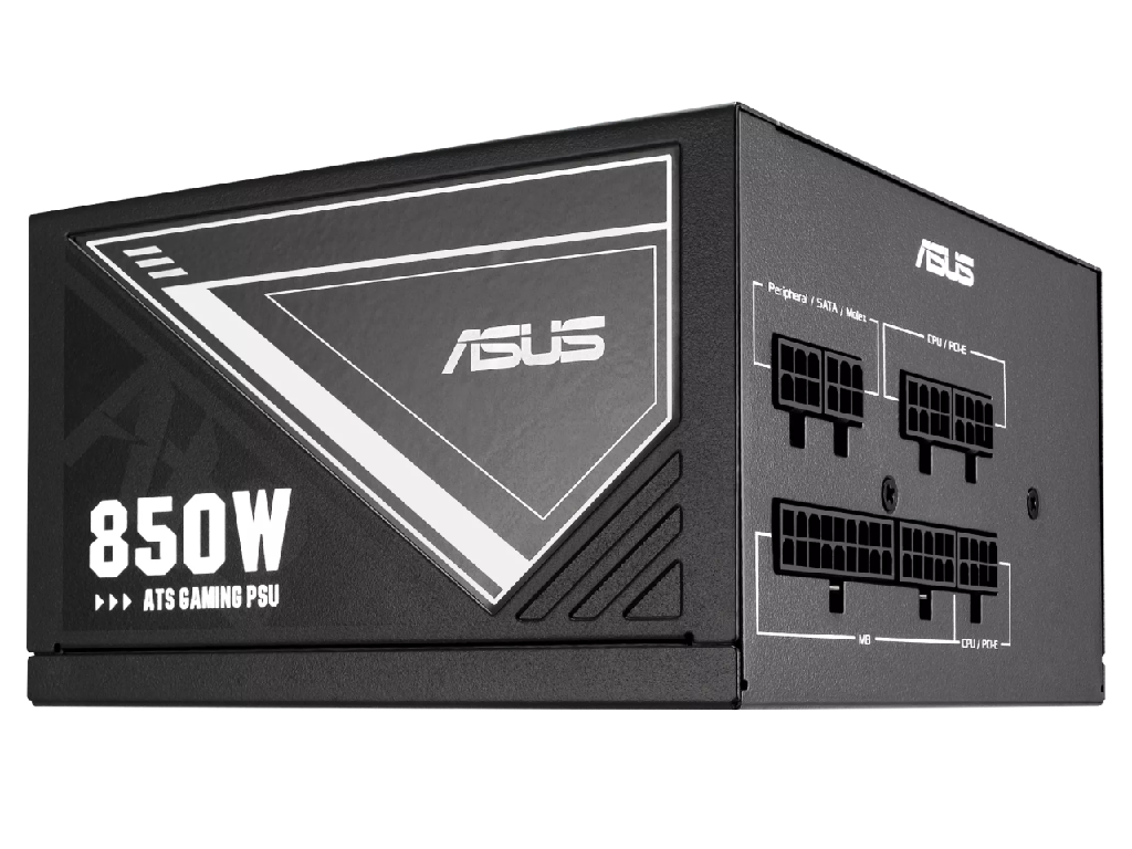 850W ATX Power supply ASUS 850W-ATS GOLD, 850W, 80 PLUS GOLD, ATX 12V 3.0, EPS12V, Active PFC, Dual ball fan bearings, PCI-E Gen 5 cable, fully modular cables (sursa de alimentare/блок питания) - миниатюра 2