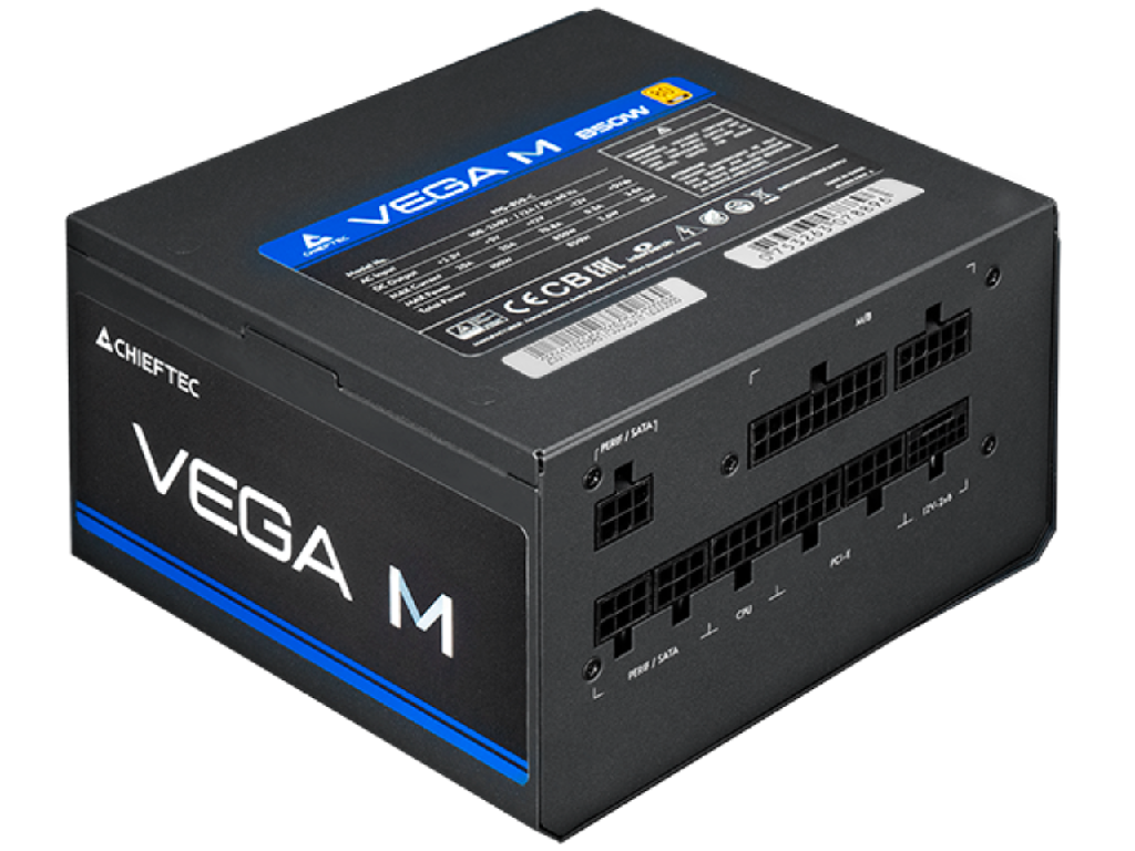 1000W ATX Power supply Chieftec VEGA M PPG-1000-C, 1000W, 135mm FDB fan, PCIe GEN5 with 80 PLUS Gold, ATX 12V 3.1, EPS12V, Cable management, Active PFC (Power Factor Correction) (sursa de alimentare/блок питания) - миниатюра 3