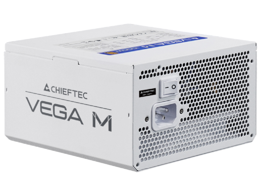 850W ATX Power supply Chieftec VEGA M PPG-850-CW White, 850W, 135mm FDB fan, PCIe GEN5 with 80 PLUS Gold, ATX 12V 3.1, EPS12V, Cable management, Active PFC (Power Factor Correction) (sursa de alimentare/блок питания) - миниатюра 3
