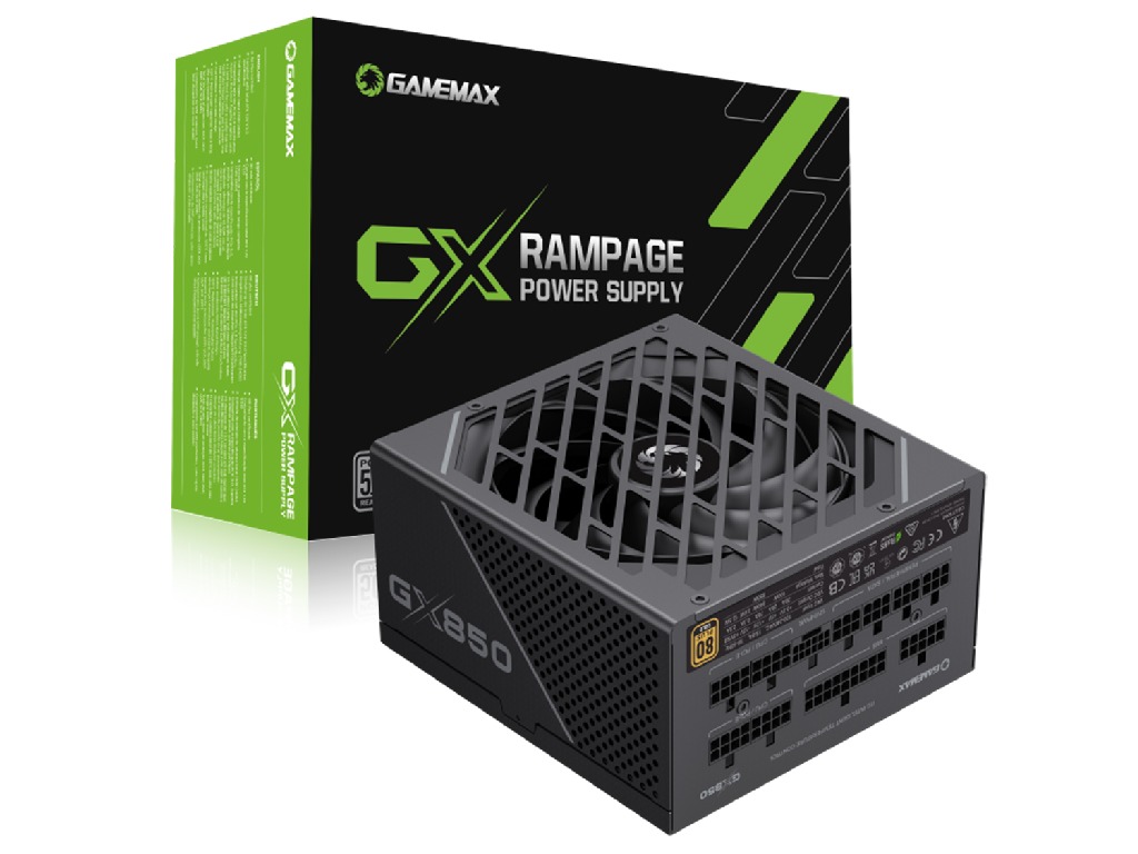 Power Supply ATX 850W GAMEMAX GX-850 PRO, 80+ Gold, ATX3.0, PCIe5.0, LLC+DC/DC, Full Modular, Black.