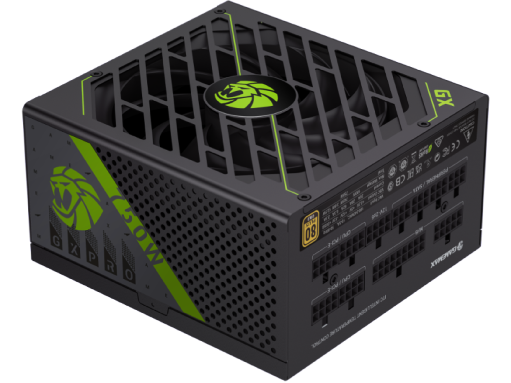 Power Supply Atx 750W Gamemax GX750 Pro 80 Gold 135MM Active Pfc Srllcdcdc Atx 31 PCIE51 Full Modular Black 750W 80 Plus Gold ATX31 PCIE51 Power Supply With PCIE51 12V26 Connecto