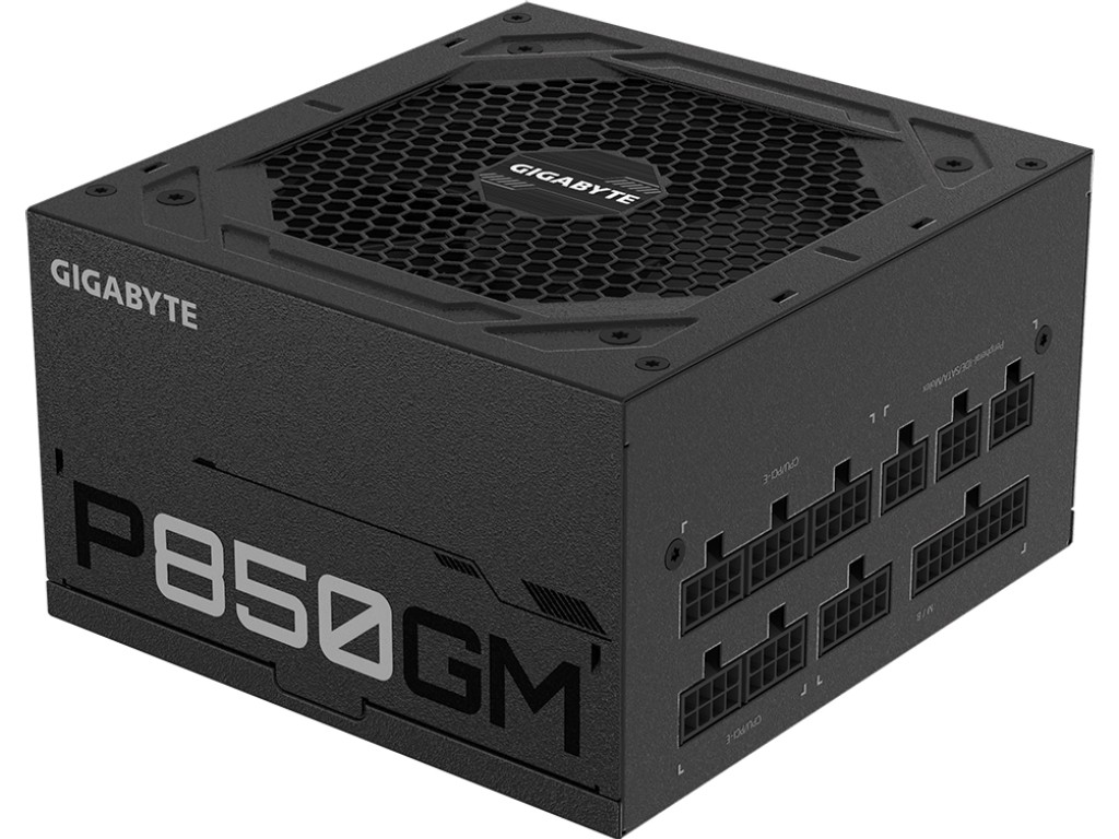 PSU GIGABYTE ”GP-P850GM”, 850W, ATX12V V2.31, 80 PLUS® Gold, Fully Modular, Active PFC, Main Japan Cap, 120mm HYB Fan with PWM, +12V (70.8A), 20+4 Pin, 2xCPU(4+4Pin), 8x SATA, 4xPCI-E(6+2pin), 3x Peripheral, OVP/OPP/SCP/UVP/OCP/OTP, Black - миниатюра 3