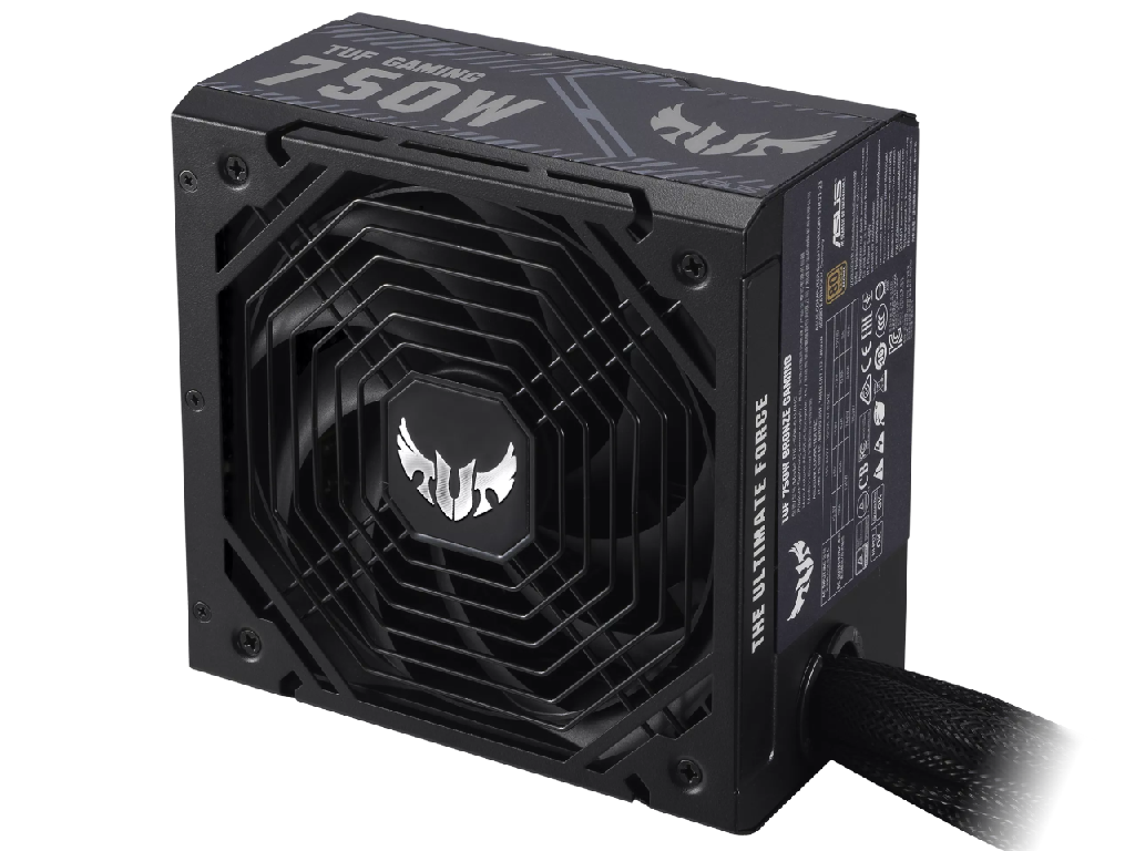 PSU ASUS TUF GAMING 750B, 750W, ATX12V, 80 PLUS® Bronze, Active PFC, Etched cables, Protective PCB coating, Military-grade comp, Dual-ball 135mm Axial-tech Fan with PWM, +12V (62A), 20+4 Pin, 2xCPU(4+4Pin), 4x SATA, 4xPCI-E(6+2pin), 4x Peripheral, MTBF 120,000 hrs, Black - миниатюра 8