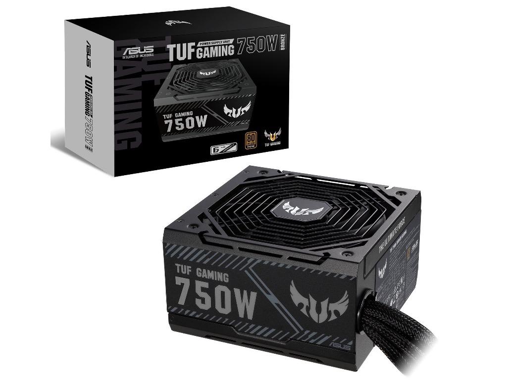 PSU ASUS TUF GAMING 750B, 750W, ATX12V, 80 PLUS® Bronze, Active PFC, Etched cables, Protective PCB coating, Military-grade comp, Dual-ball 135mm Axial-tech Fan with PWM, +12V (62A), 20+4 Pin, 2xCPU(4+4Pin), 4x SATA, 4xPCI-E(6+2pin), 4x Peripheral, MTBF 120,000 hrs, Black - миниатюра 3