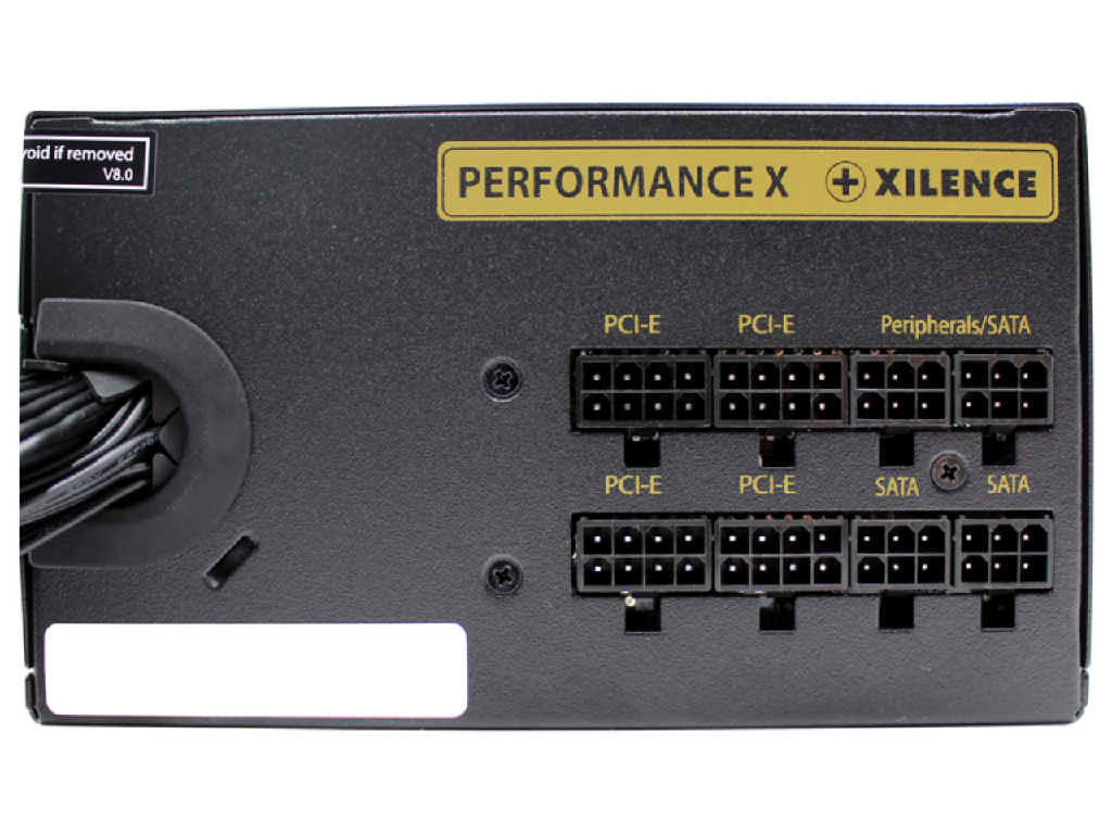 PSU XILENCE XP750MR9.2 (XN173), 750W, "Performance X" Series / Semi-Modular, PCIe 5.0 / ATX 3.0, 80 PLUS® GOLD, Active PFC, 140mm fan,+12V (62.5A), 20+4 Pin, 1x P8 + 1x P4+4(CPU), 9x SATA, 3x PCI-E 6+2pin, 1x12VHPWR, 3x Peripheral, ErP2014 norm, EcoPSU certified, OVP, UVP, OCP, OTP, SCP, OLP, Black - миниатюра 4
