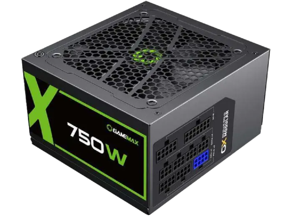 Power Supply ATX 750W GAMEMAX GX-750 Modular, 80+ Gold, Active PFC, LLC+DC/DC,, 120mm fan. - миниатюра 4