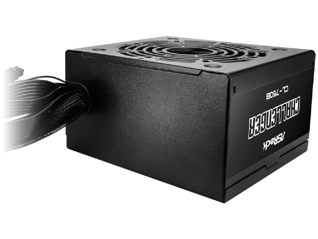 ASRock Challenger "CL-750B", 750W, PCIe5.1 Ready, 80 PLUS® BRONZE, 120mm Golf-blade Fan, Built-in 5V BOOST function, +12V (62.5A), 20+4 Pin, 2xCPU(4+4Pin), 4x SATA, 2xPCI-E(6+2pin), 2x Peripheral, OCP/SCP/OVP/UVP/OTP/OPP, Black - миниатюра 4