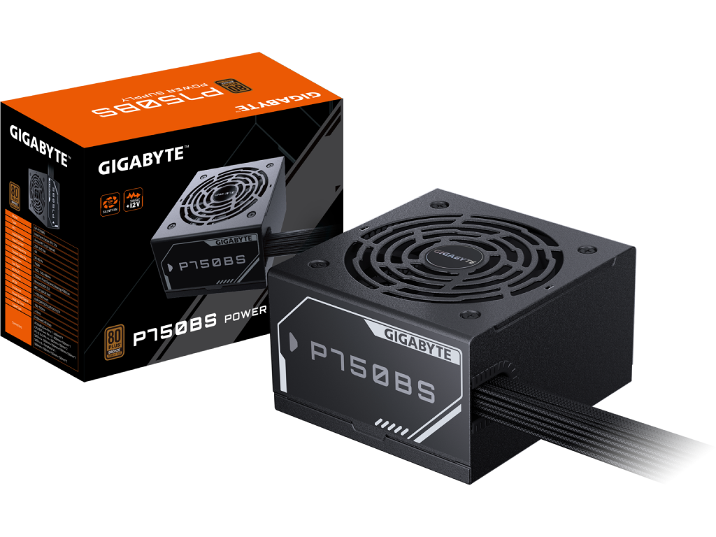 PSU GIGABYTE ”GP-P750BS”, 750W, ATX12V V2.31, 80 PLUS® Bronze, Soft-textured Cables, Active PFC, Main Japan Cap, 120mm HYB Fan with PWM, +12V (62.5A), 20+4 Pin, 2xCPU(4+4Pin), 5x SATA, 4xPCI-E(6+2pin), 1x Peripheral, OVP/OPP/SCP/UVP/OCP/OTP, Black - миниатюра 7