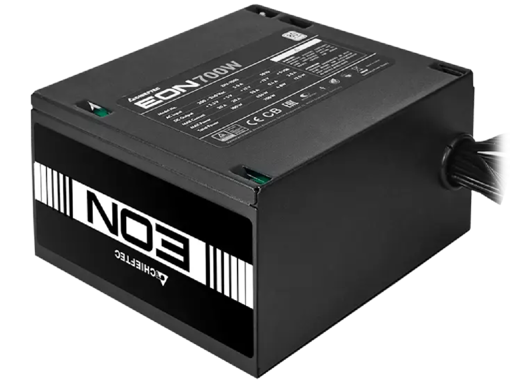 Power Supply ATX 600W Chieftec EON ZPU-600S, 80+, 120mm, Act - миниатюра 3