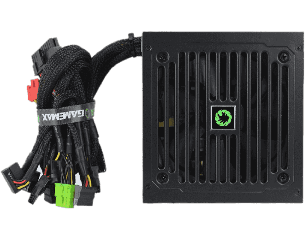 Power Supply ATX 500W GAMEMAX GE-500, 12cm Fan, 80PLUS, Retail, Active PFC, 1x24PIN, 12V8pin(4+4), 4xSATA, 1xPCI-6+2PIN, 3x4PIN - миниатюра 4