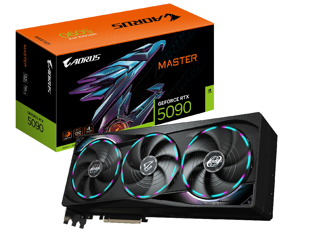 VGA Gigabyte RTX5090 32GB GDDR7 Aorus Master (GV-N5090AORUS M-32GD) Producator GPU NVIDIA Procesor Video GeForce RTX 5090 Memorie 32GB Tip memorie GDDR7 Bus memorie 512 bit Frecventa memorie 2800 MHz