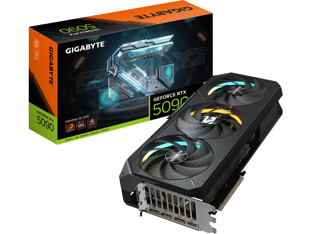 GIGABYTE GeForce RTX 5090 GAMING OC 32G / 32GB GDDR7 5 512BIT 255028000 Mhz Cuda 21760 Triple Fan PCIEX16 50 1XHDMI 3XDP Windforce Cooling System Unique Hawk Fans Vapor Chamber Servergrade