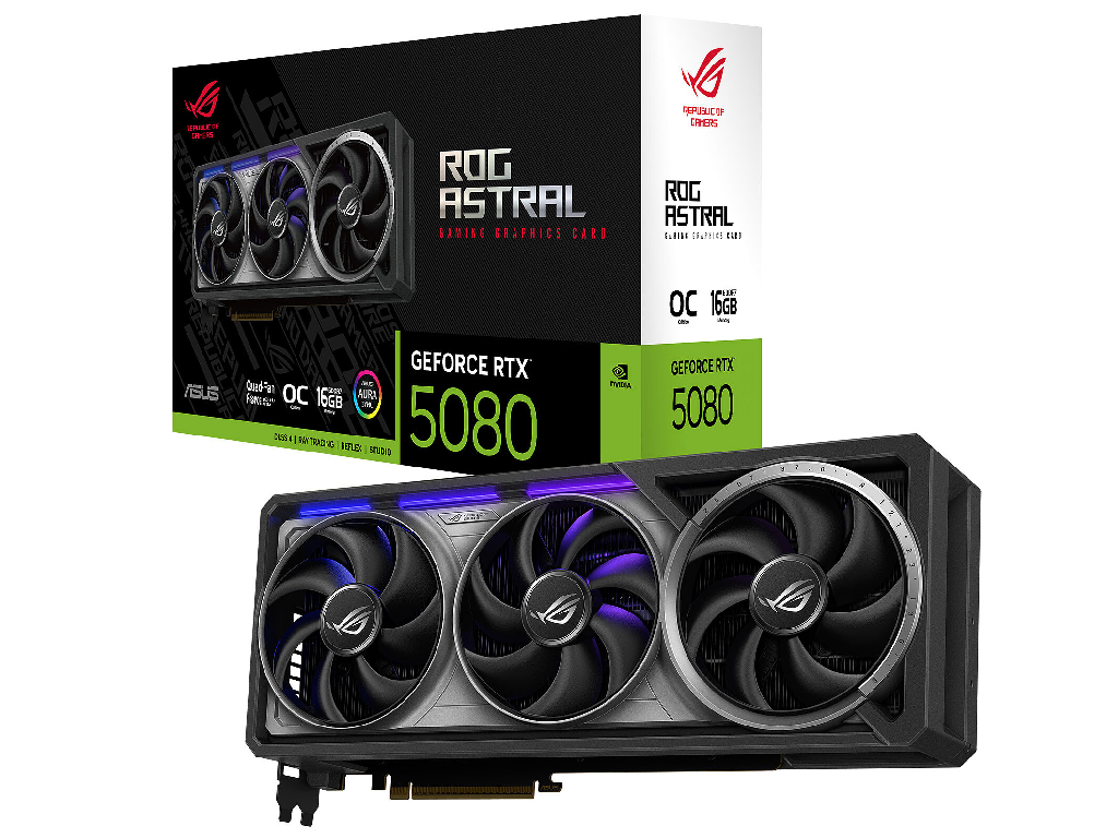 VGA ASUS RTX5080 16GB GDDR7 ROG Astral Gaming (ROG-ASTRAL-RTX5080-O16G-GAMING) Producator GPU NVIDIA Procesor Video GeForce RTX 5080 Memorie 16GB Tip memorie GDDR7 Bus memorie 256 bit Frecventa memorie 30000 MHz
