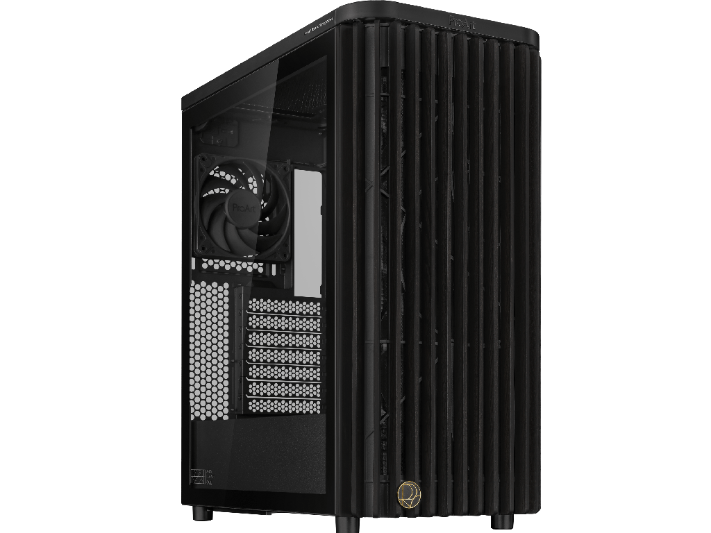 Case ATX ASUS ProArt PA401 Wood Edition - Tempered Glas Glass Panel Black No Psu Tempered Glass Side 2X160 Mm Fans Front 1X120 Mm Fan Rear 2XUSB 32 GEN1 USB 32 GEN2 Type C Audioout Mic Carcasako