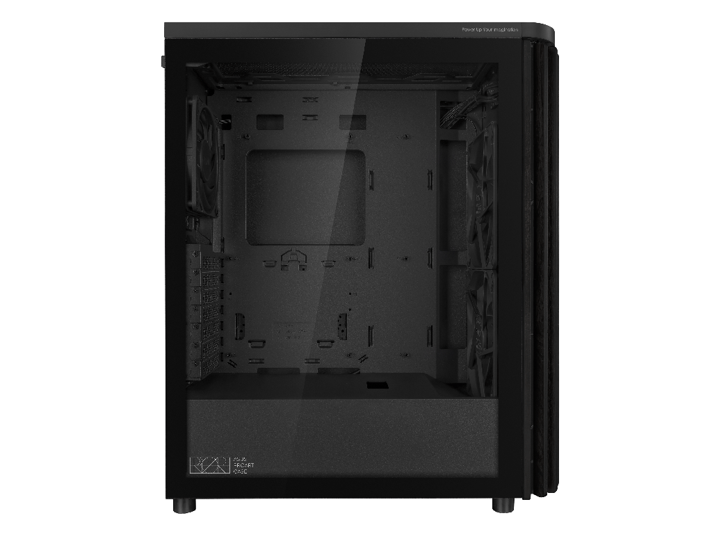 Case ATX ASUS ProArt PA401 Wood Edition - Tempered Glas Glass Panel Black No Psu Tempered Glass Side 2X160 Mm Fans Front 1X120 Mm Fan Rear 2XUSB 32 GEN1 USB 32 GEN2 Type C Audioout Mic Carcasako - миниатюра 5