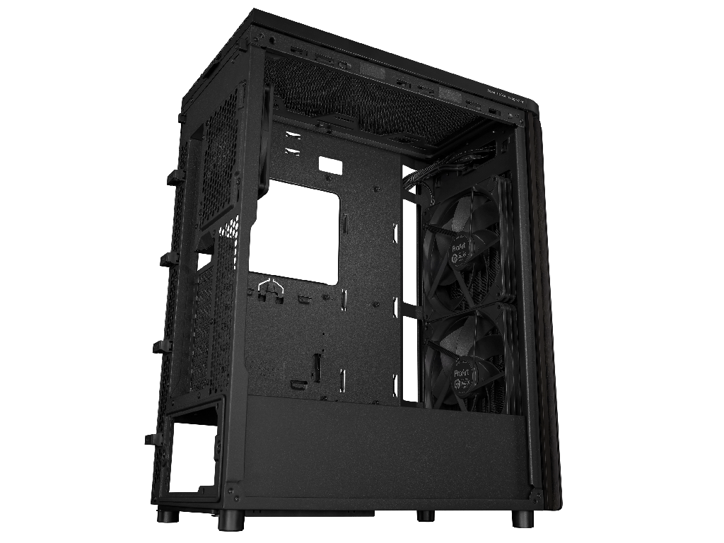 Case ATX ASUS ProArt PA401 Wood Edition - Tempered Glas Glass Panel Black No Psu Tempered Glass Side 2X160 Mm Fans Front 1X120 Mm Fan Rear 2XUSB 32 GEN1 USB 32 GEN2 Type C Audioout Mic Carcasako - миниатюра 9