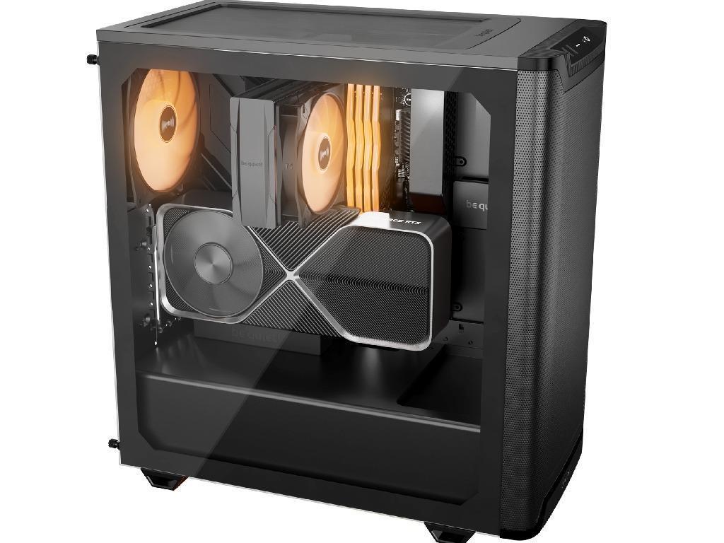 Case ATX be quiet! Pure Base 501 LX, w/o PSU, 3x120mm 1x140mm ARGB, Front Top Mesh, TG, Dust filters, 2xUSB 3.2, 1xUSB-C, 2x3.5", 5x2.5", Black - миниатюра 6