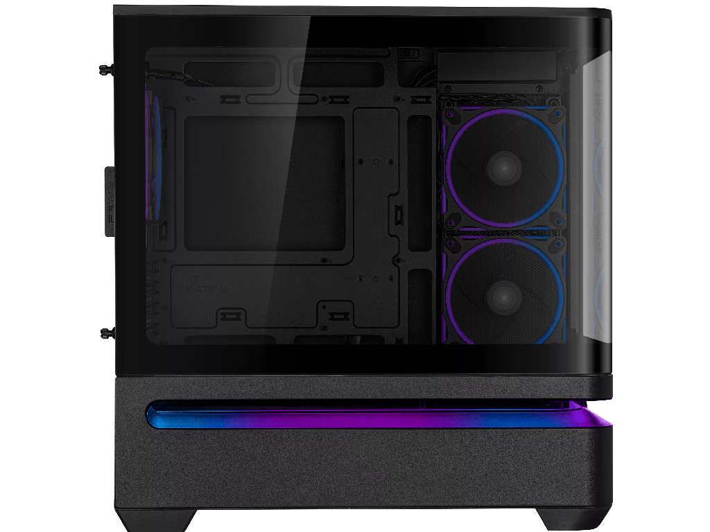 Case mATX Asus PRIME AP202 TG ARGB BLACK, 3x120mm ARGB, Front Mesh, Tempered Glass, Headset hook, 2xUSBx3.2, 1xUSB 3.2, 2xTypeC, 2x2.5", 2x3.5", Black Factor de forma a placii de baza Mini-ITX, Micro-ATX Tip Carcasa PC Midi-Tower Total Ventilatoare preinstalate 3 Carcasa cu Iluminare Canal pentru cablaj 30mm Material carcasa Otel, Sticla Calita USB 3.x Type-A 2x USB 3.2 USB Type-C 1x USB 3.2 Gen 2x2 - миниатюра 8